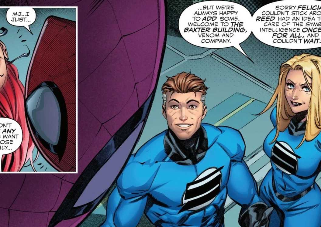spider-man joins the fantastic four, becoming the fantastic five