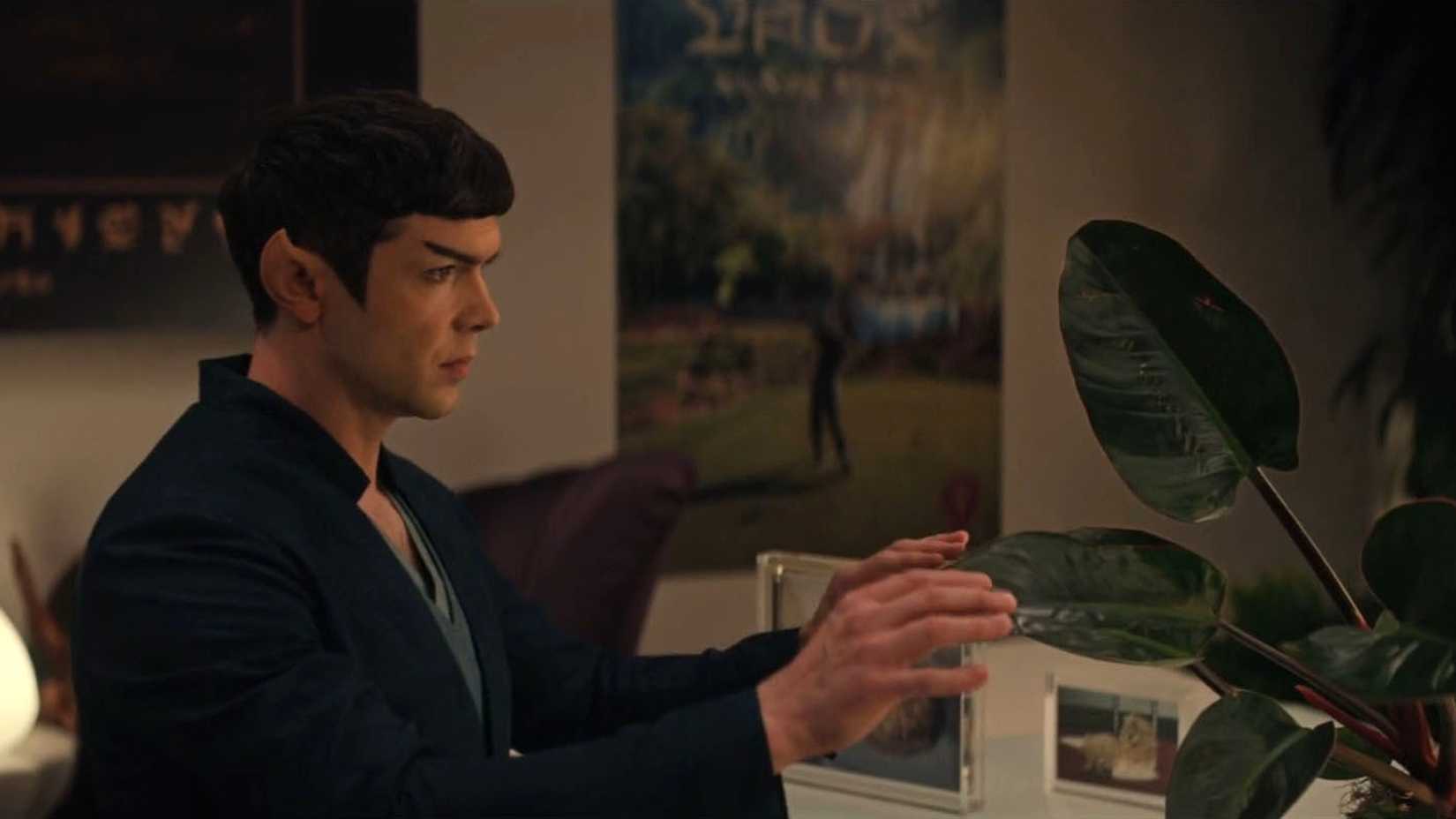 Spock mind melds with a plant