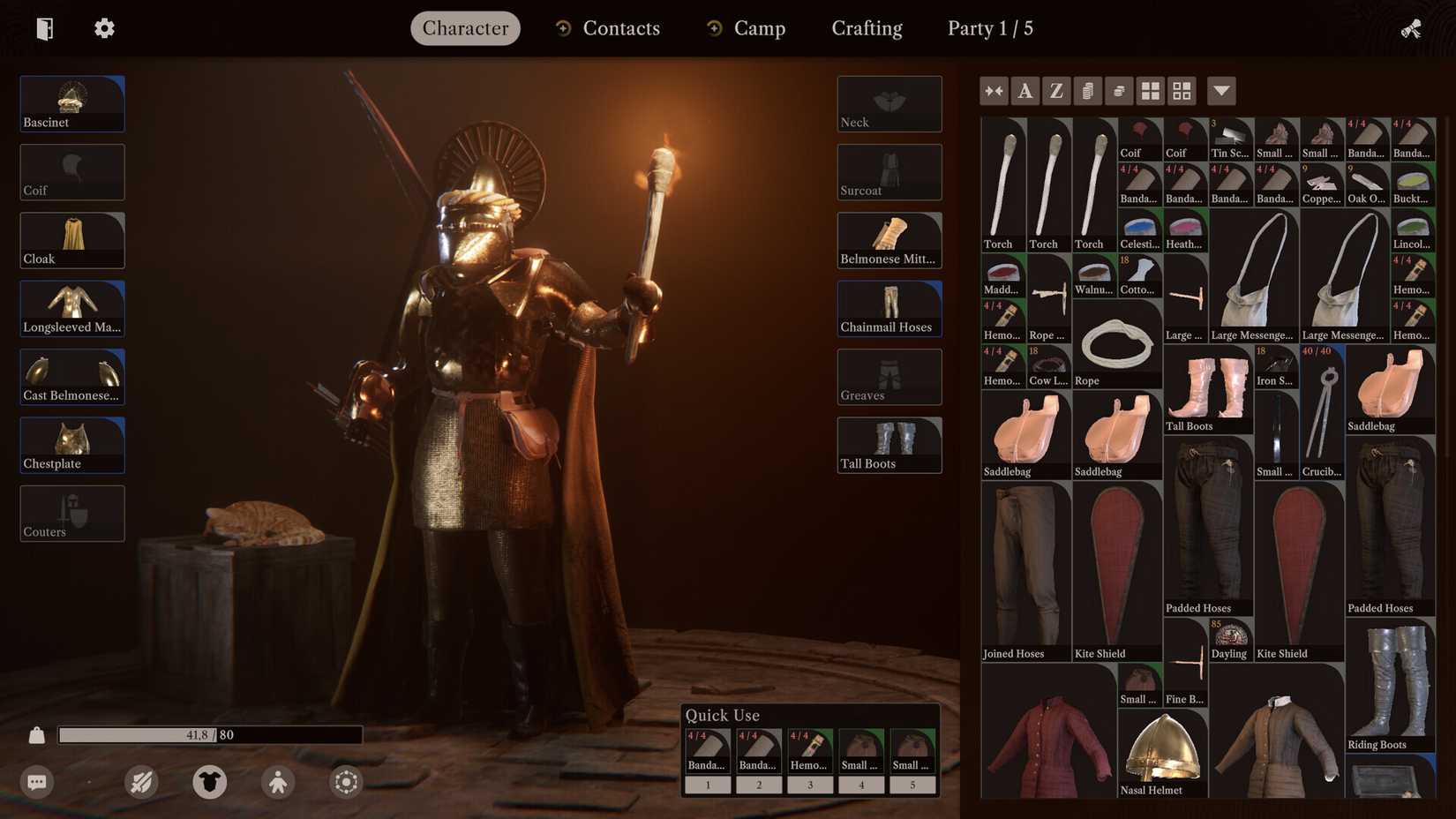 Image shows customisation menu from Expedition: Into Darkness