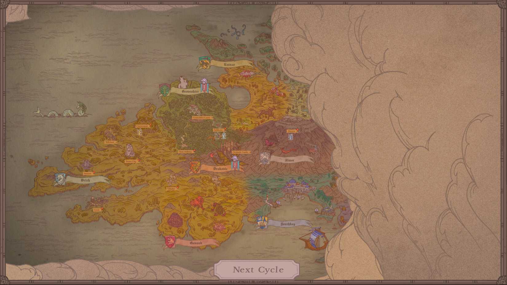 Image shows gameplay from Sovereign Tower