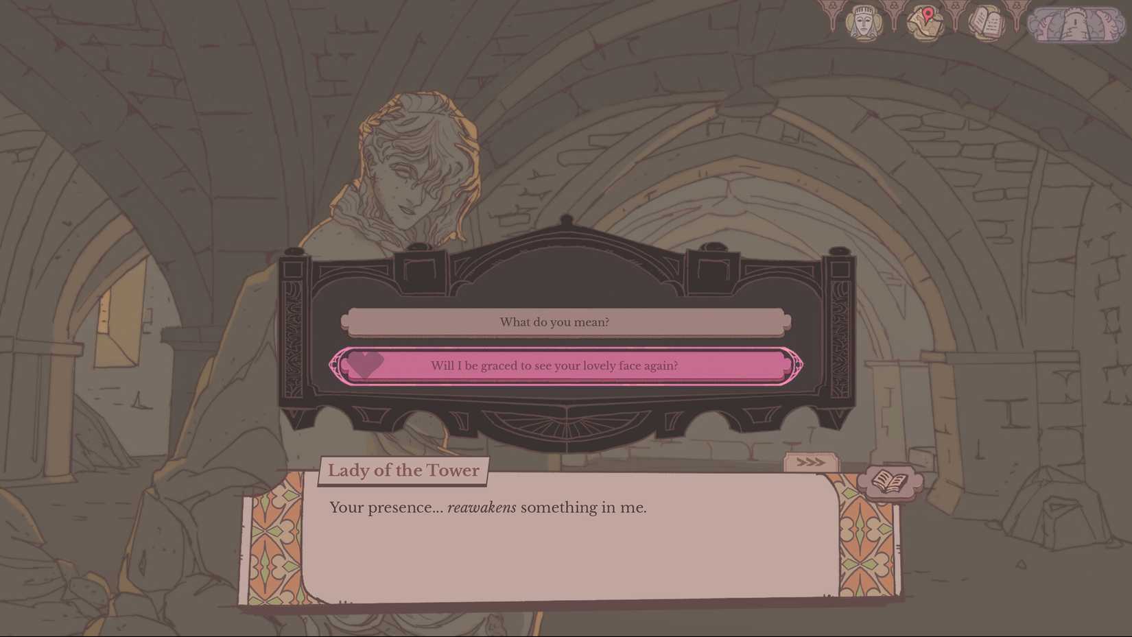 Image shows gameplay from Sovereign Tower