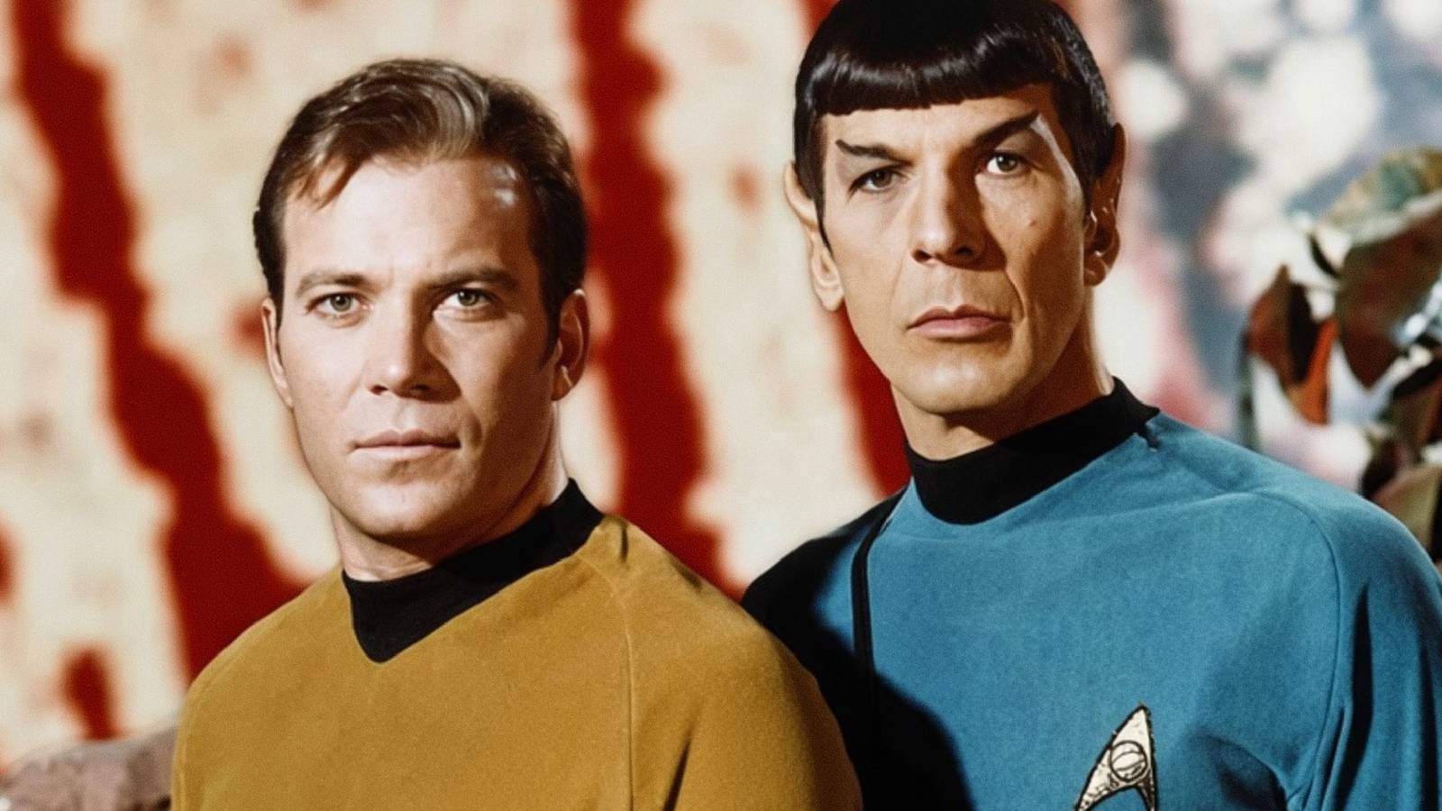 Star Trek's Kirk and Spock stand side by side in The Original Series