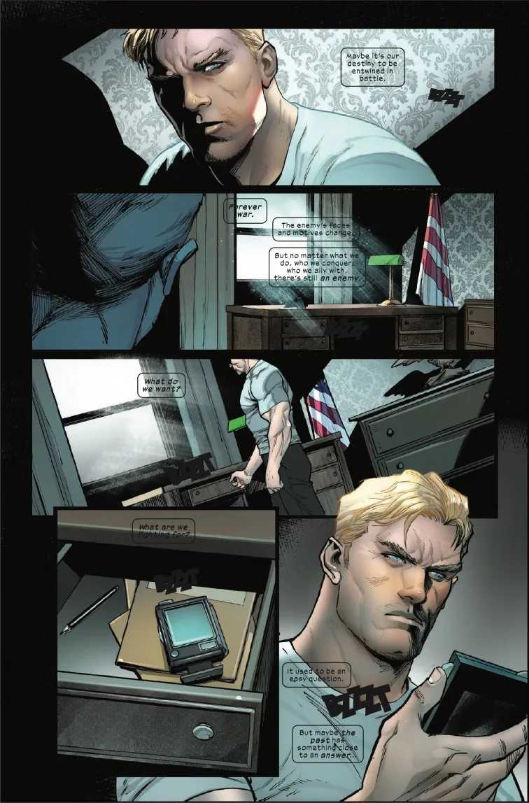 Steve Rogers checks his phone in Ultimate Impact Reborn #4