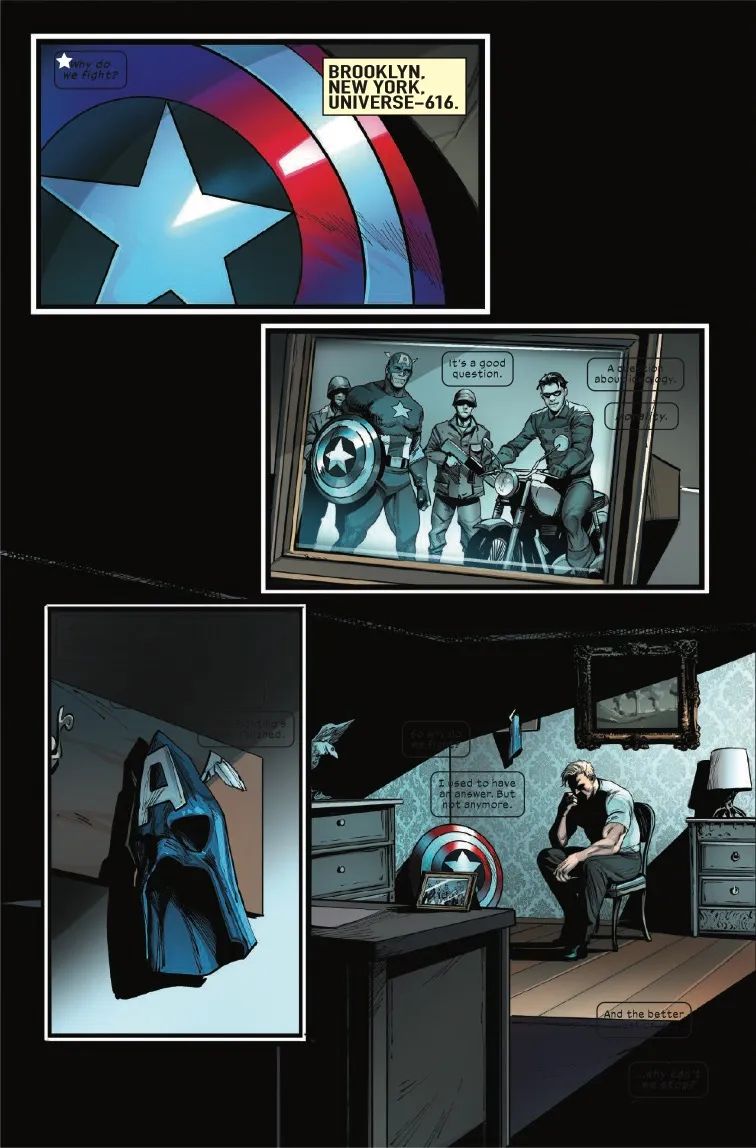 Steve Rogers ponders in Ultimate Impact Reborn #4