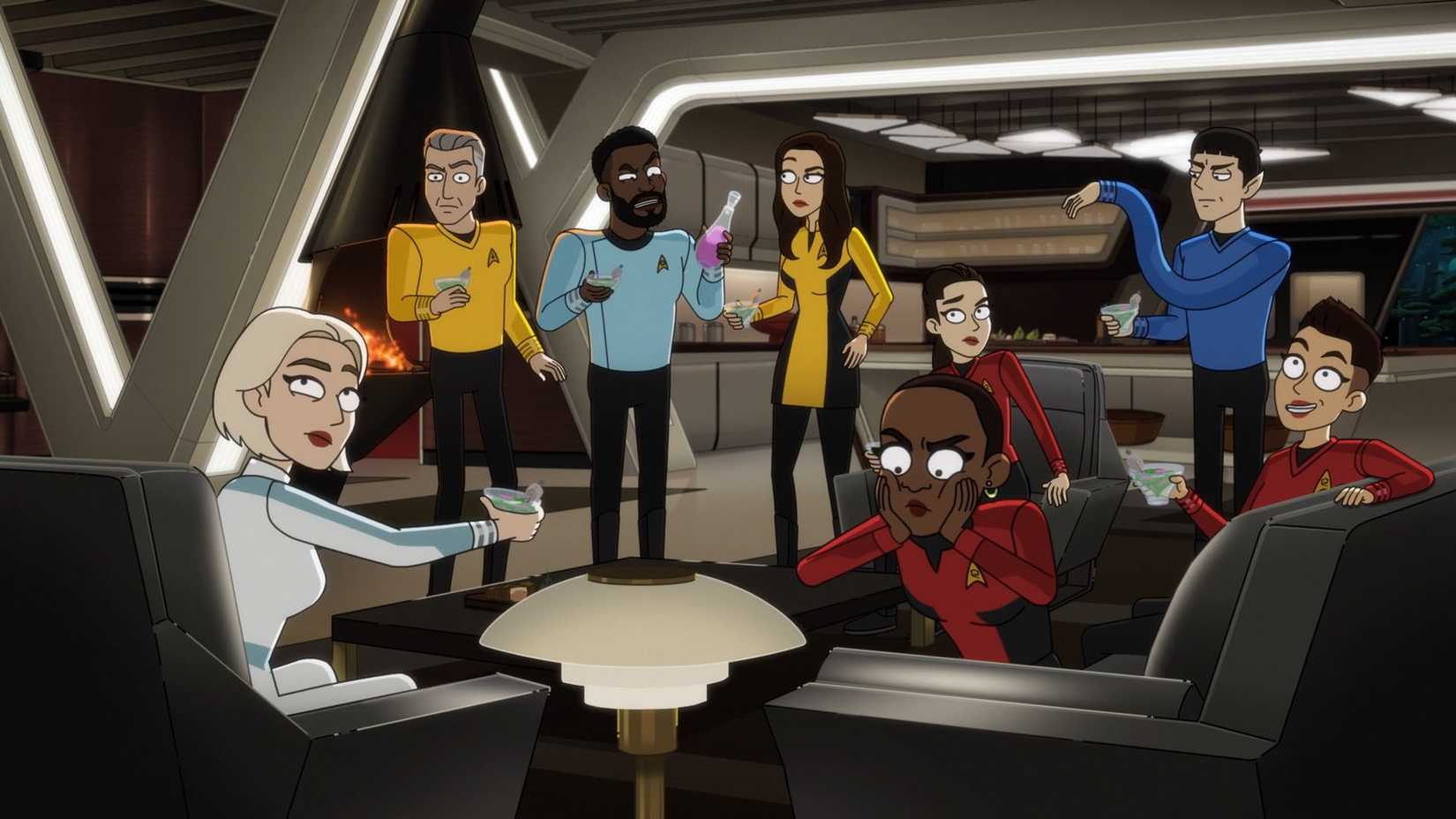Strange New Worlds in Lower Decks animation