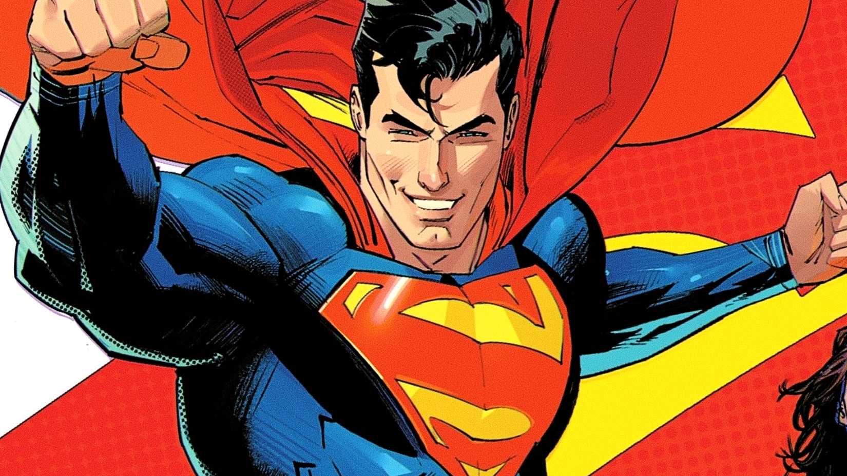 Superman smiles in DC Comics art by Dan Mora