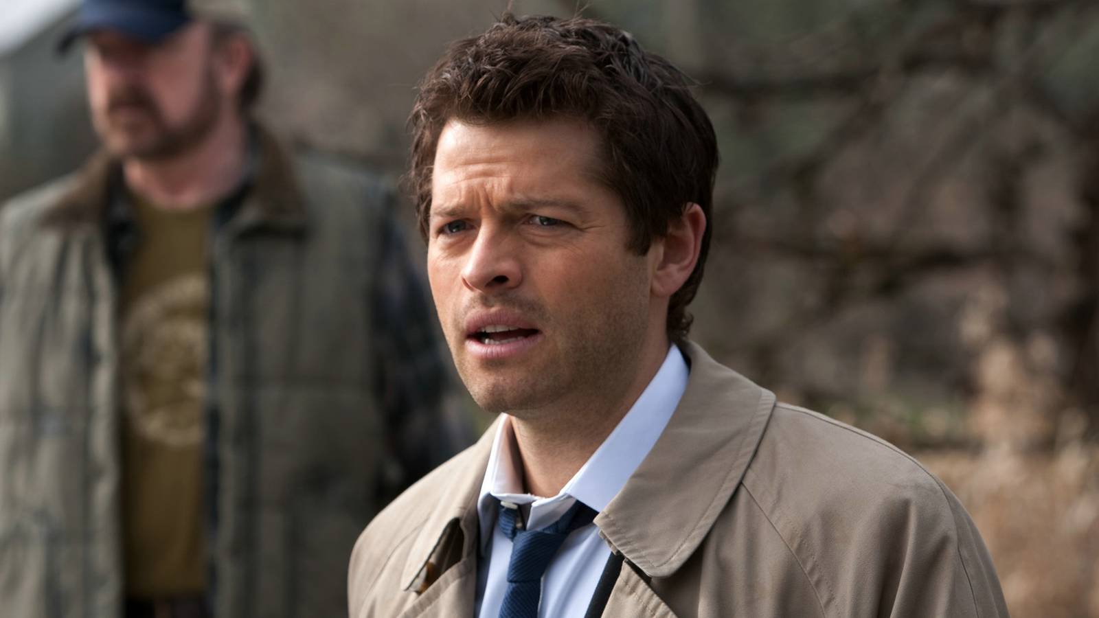 Still of Misha Collins as Castiel in Supernatural.