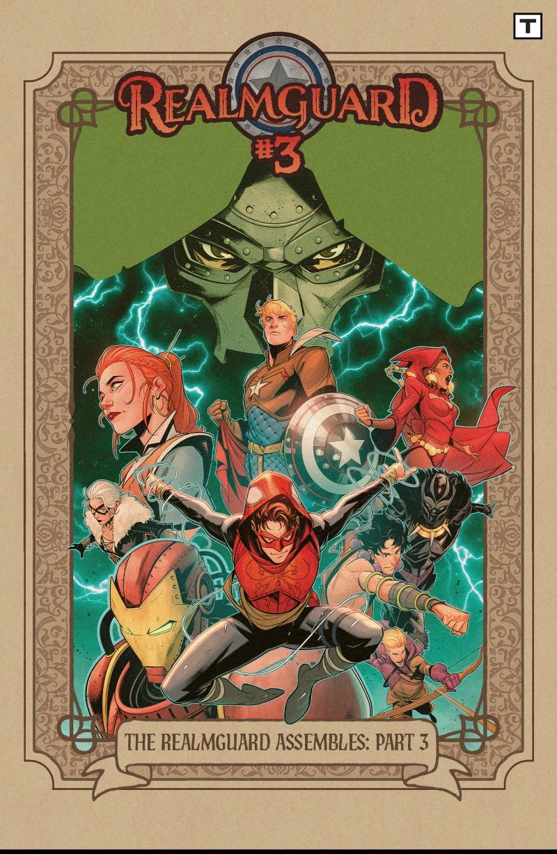 The Avengers assemble in Realmguard Infinity Comic #3 cover