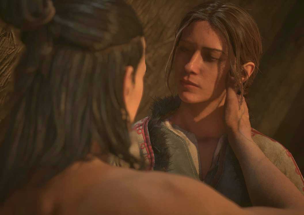 The Blood of Dawnwalker Anca and Coen going in for first kiss