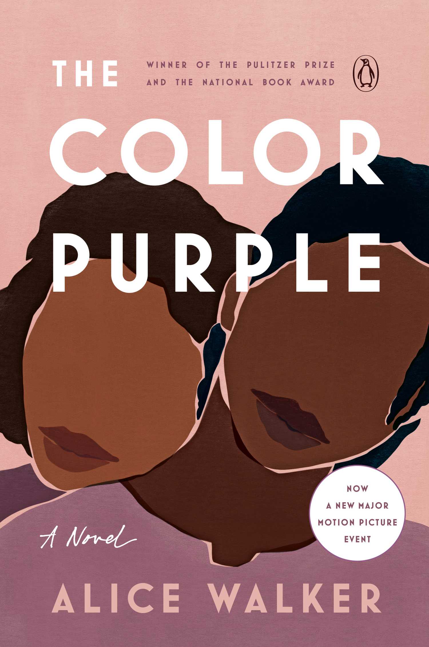 The Color Purple book cover shows two black women leaning their heads together