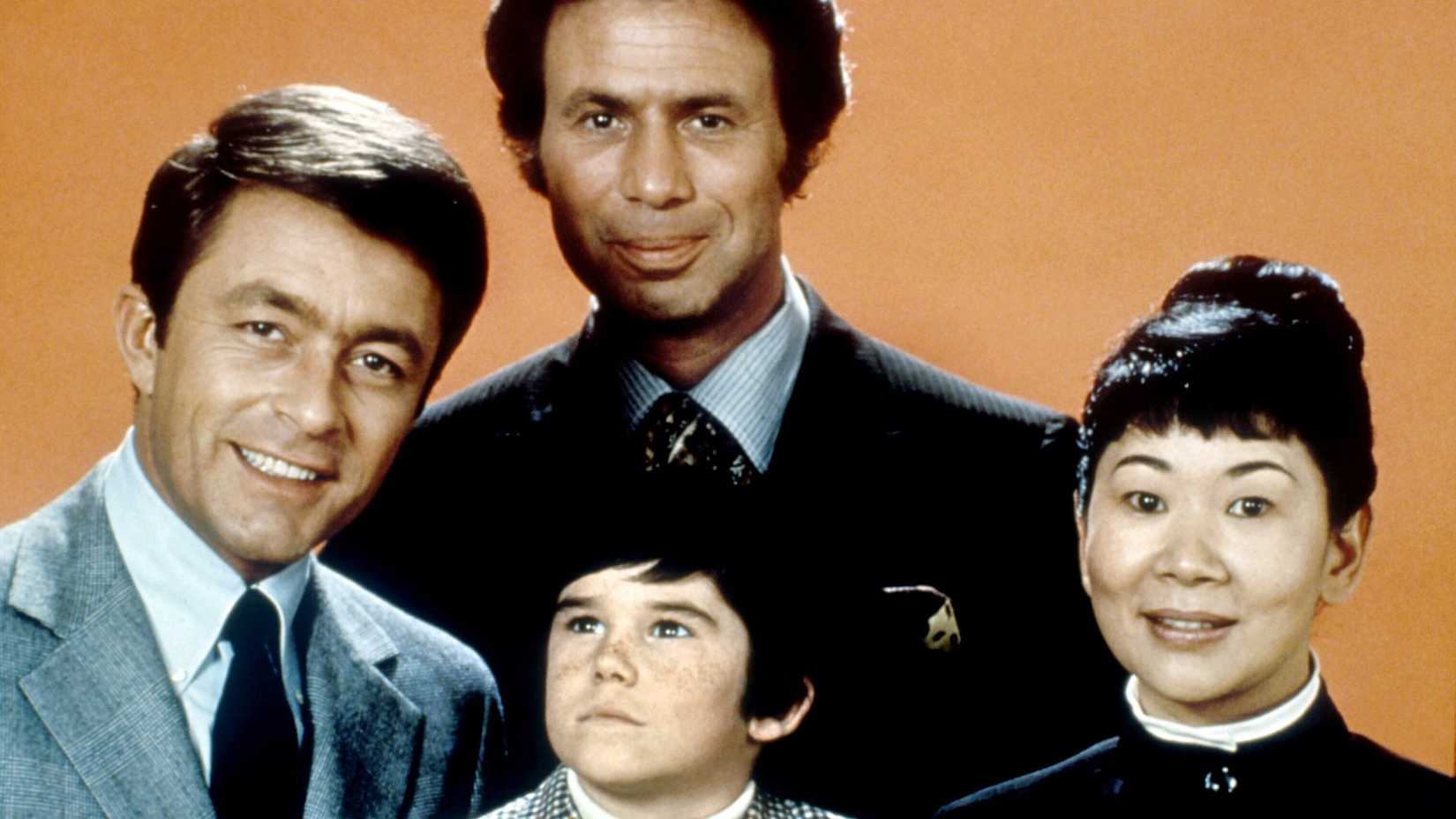 The cast of The Courtship of Eddie's Father