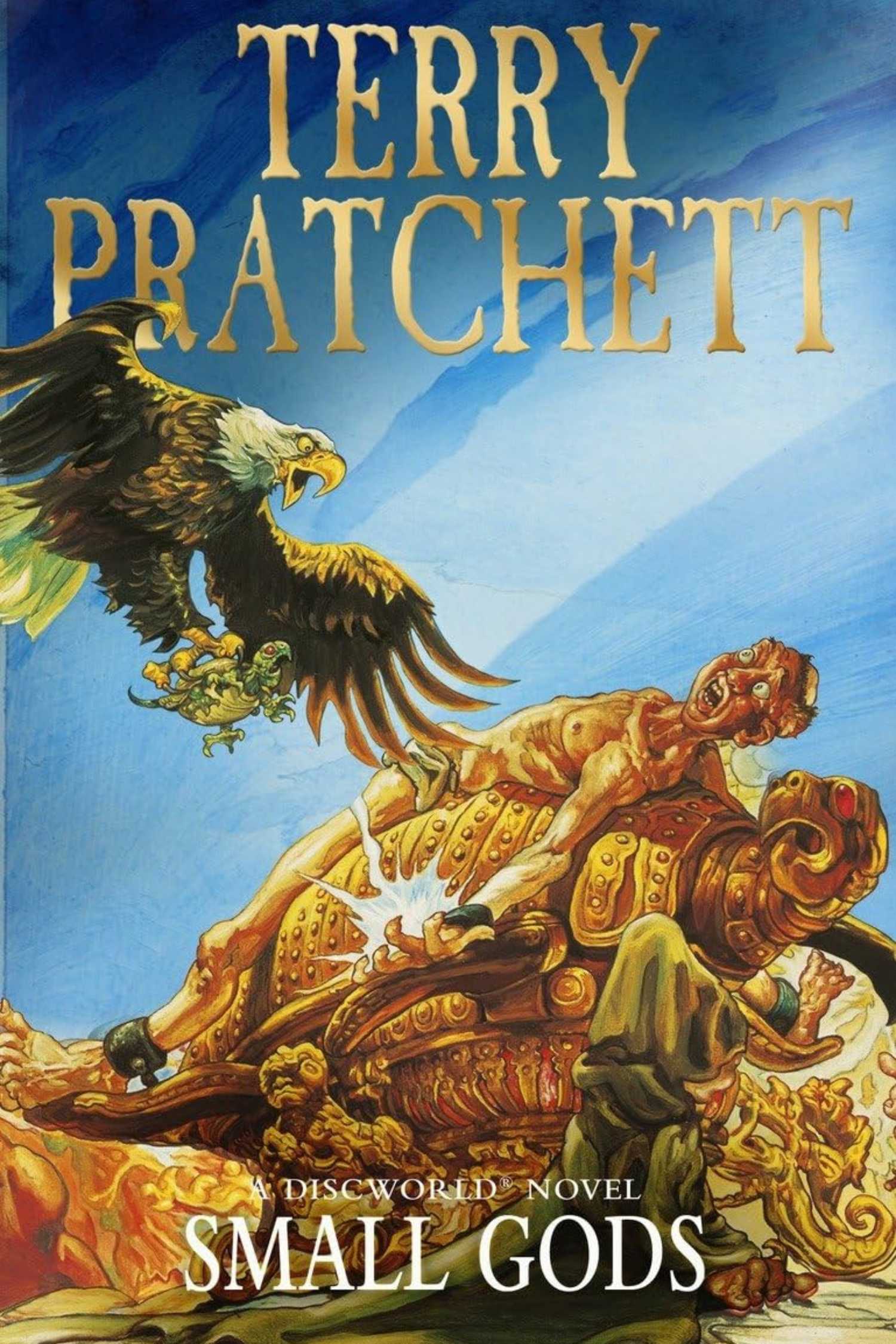 The cover of Small Gods by Terry Pratchett