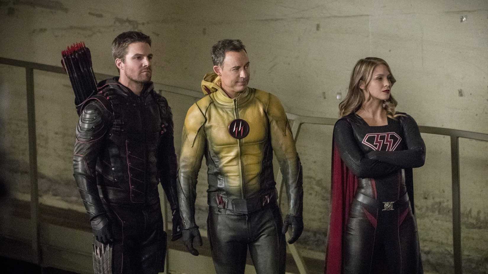 The evil superheroes in Arrow season 6, episode 8, "Crisis on Earth-X: Part 2"