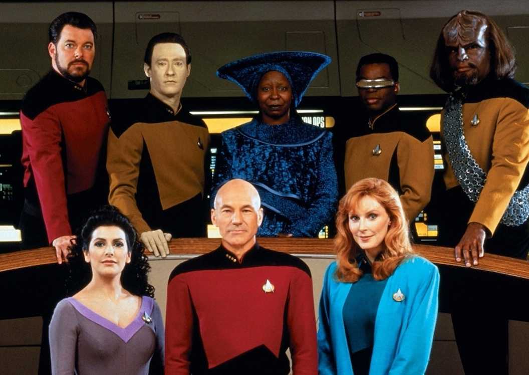The main cast of Star Trek The Next Generation