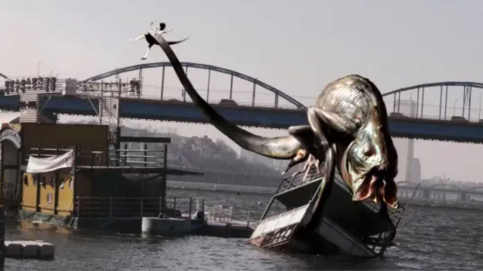 The monster from The Host in the water