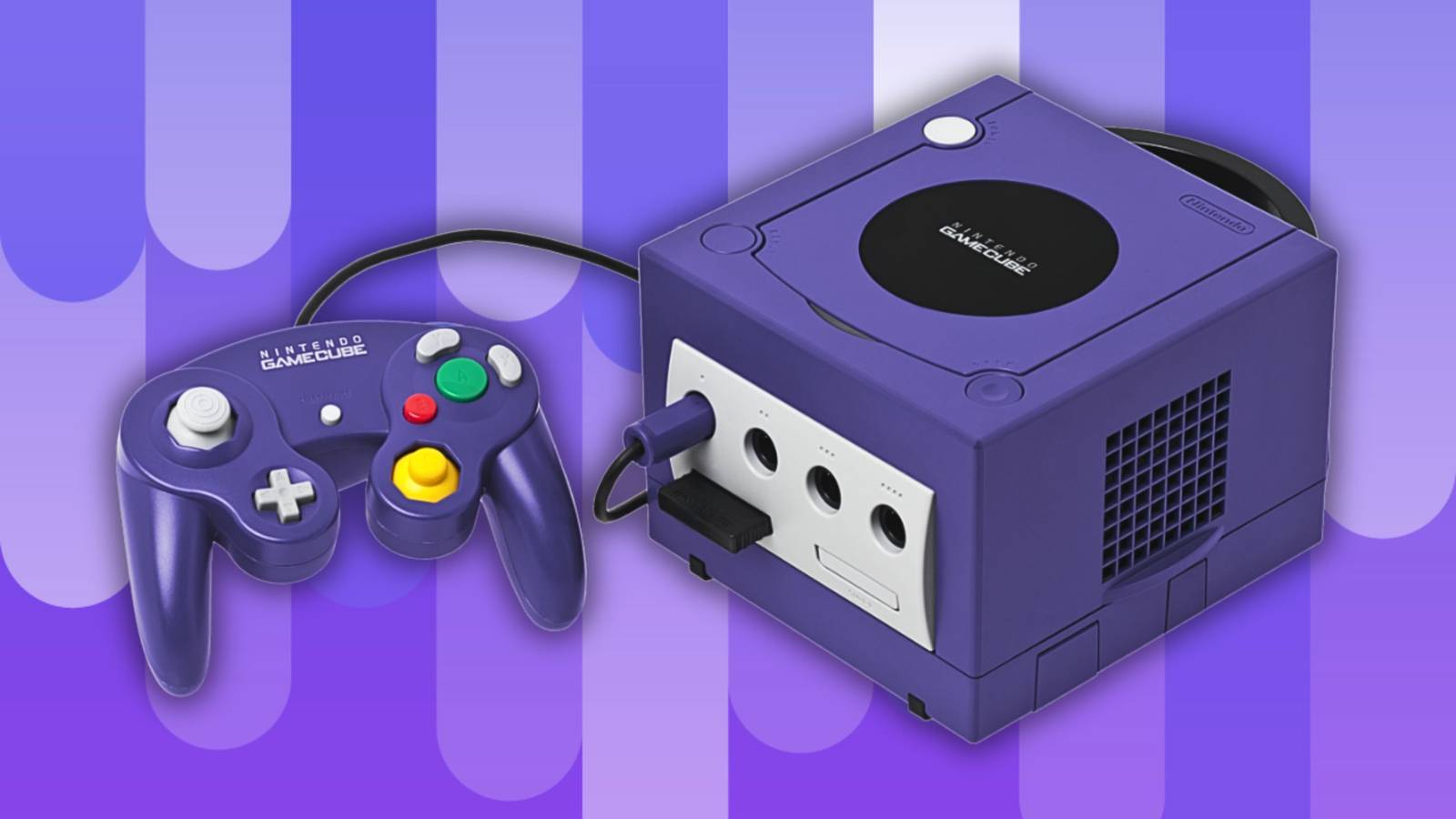 The Nintendo GameCube and a controller