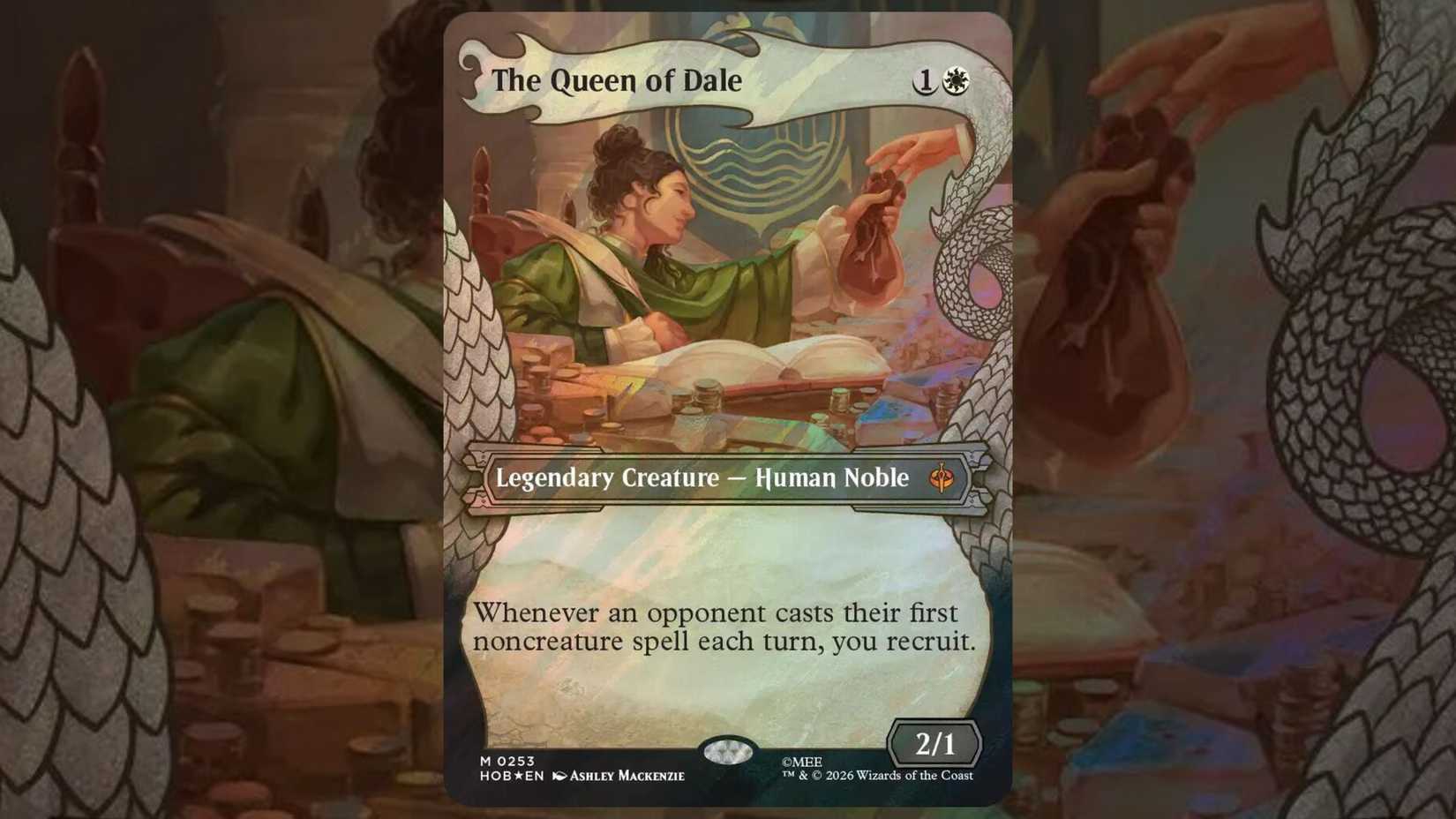 The Queen of Dale MtG card from Hobbit
