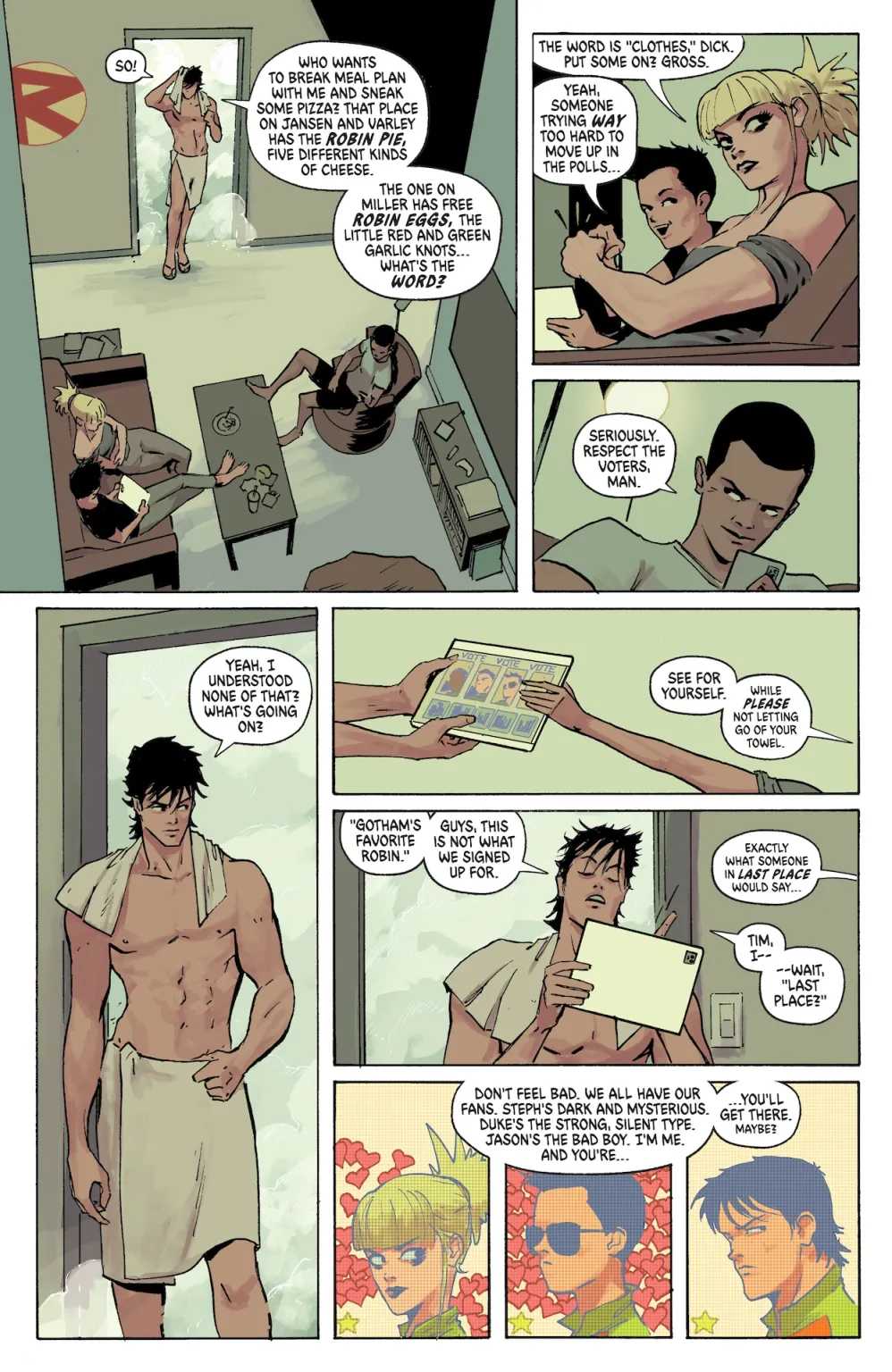 The Robins discuss their popularity in Absolute Batman #23