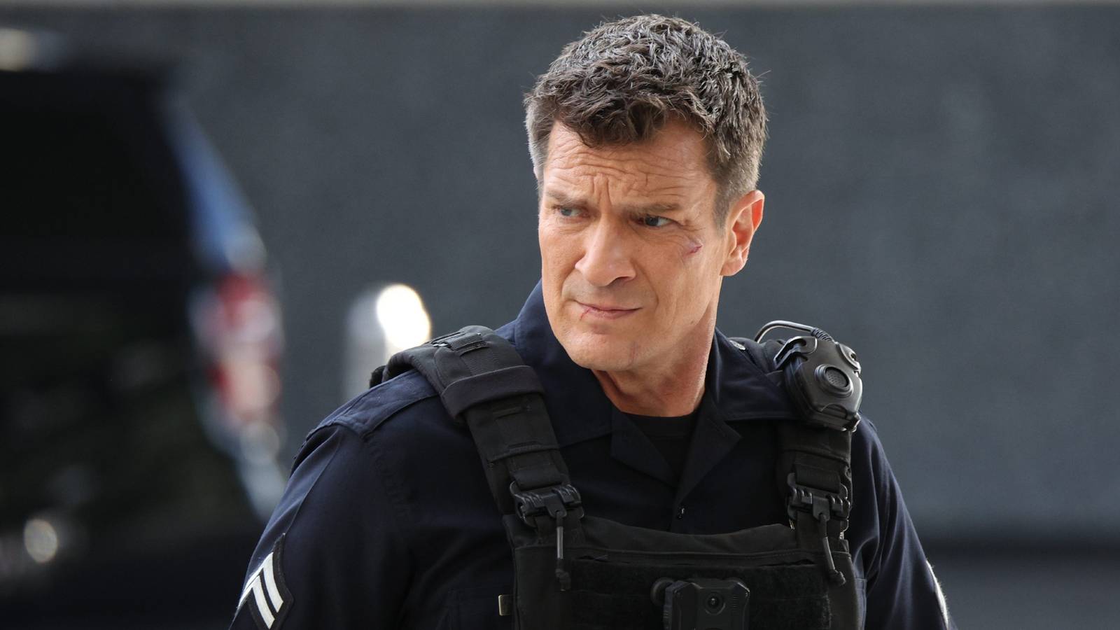 Still of Nathan Fillion as John Nolan in The Rookie season 6.