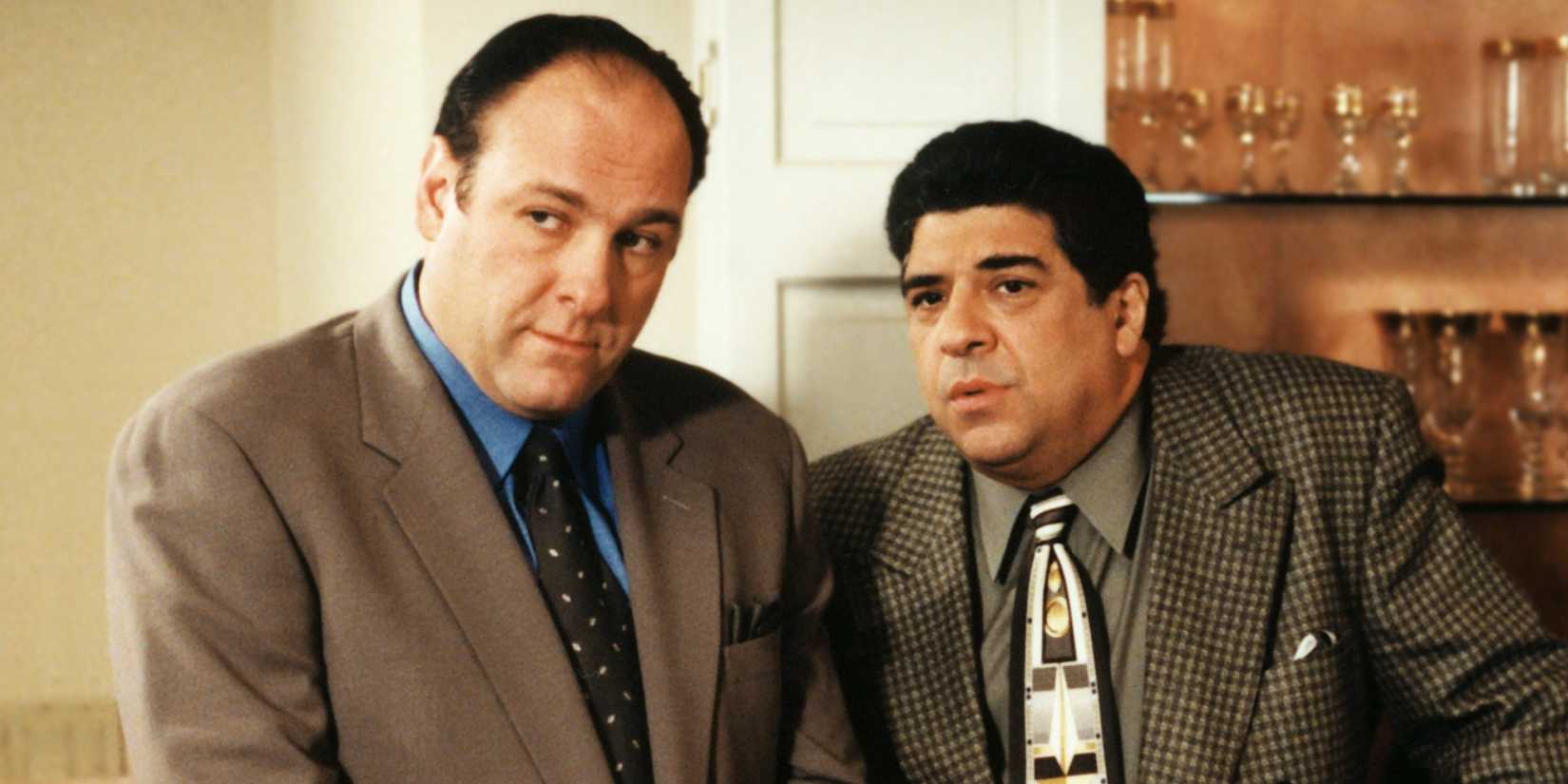 Tony and Pussy conversing in The Sopranos