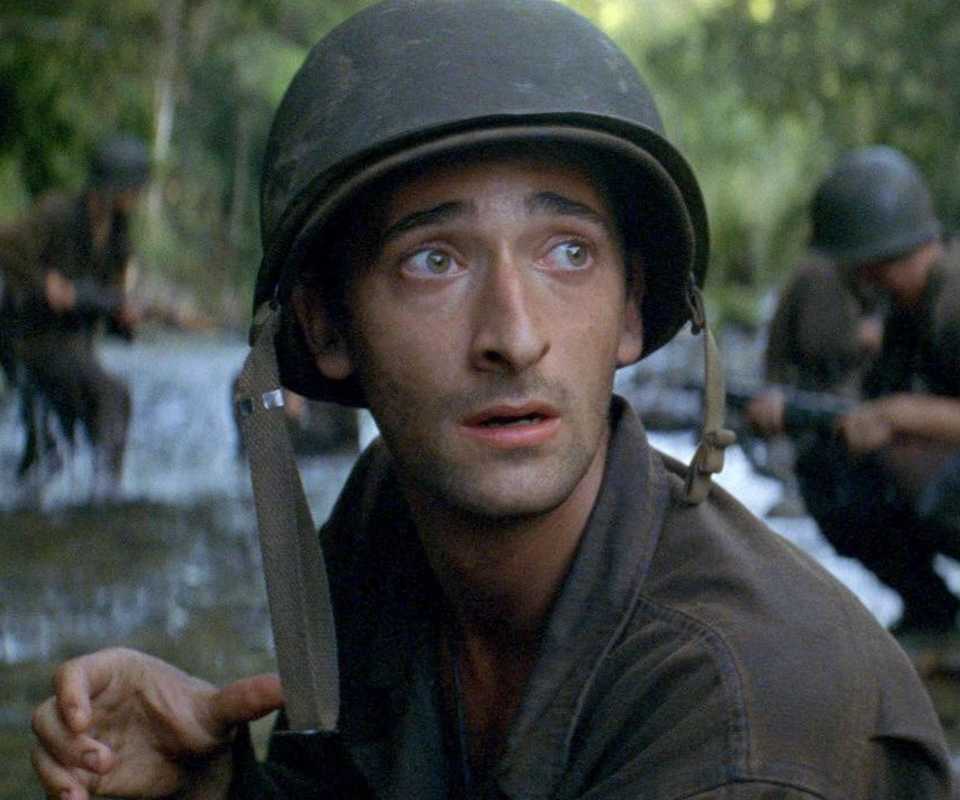 Adrian Brody looks on in The Thin Red Line
