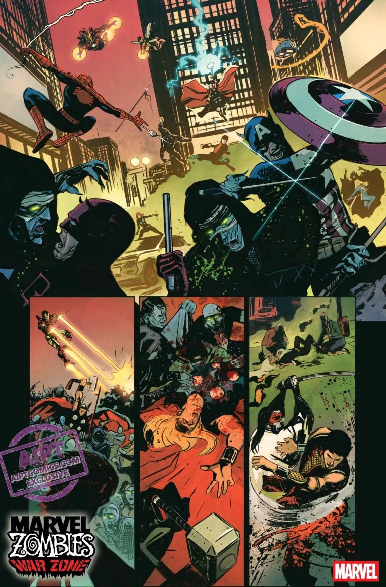 The zombies attack in Marvel Zombies War Zone #1