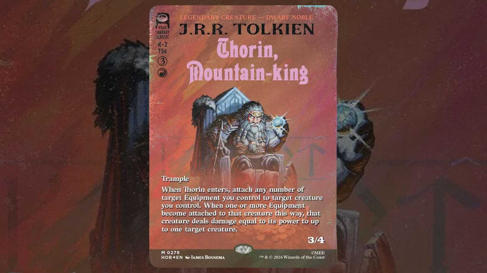 Thorin Mountain King MtG card from Hobbit