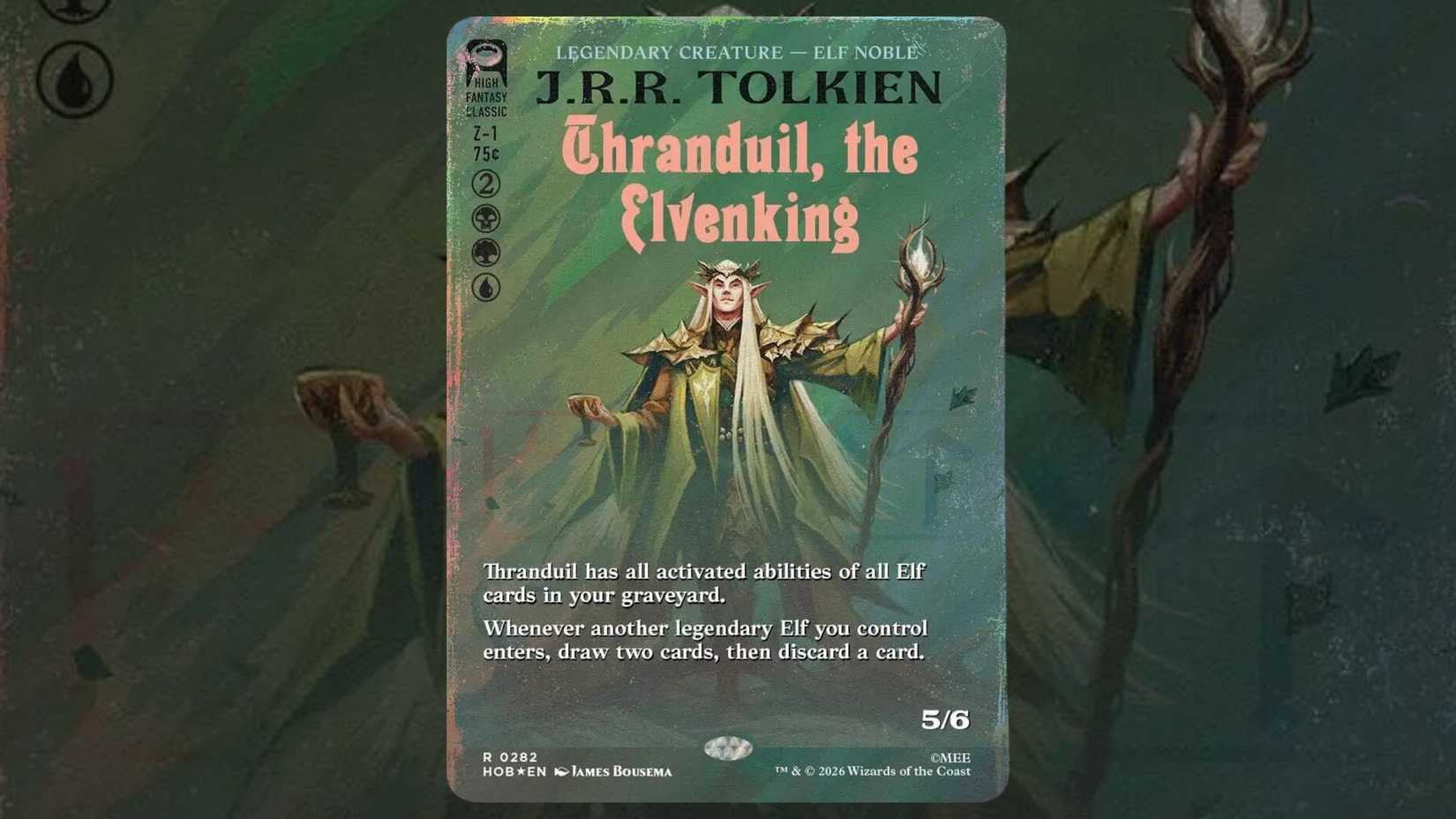 Thranduil the Elvenking MtG card from Hobbit