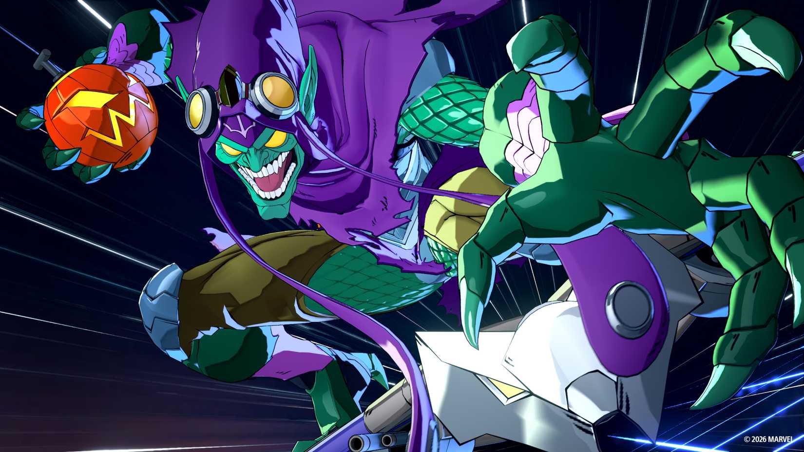 Marvel Tokon Fighting Souls Green Goblin during Assemble super animation