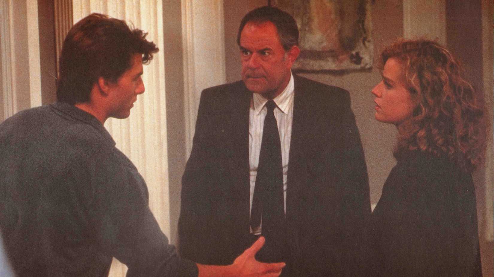 Tom Cruise Lawrence Luckinbill and Elisabeth Shue in Cocktail