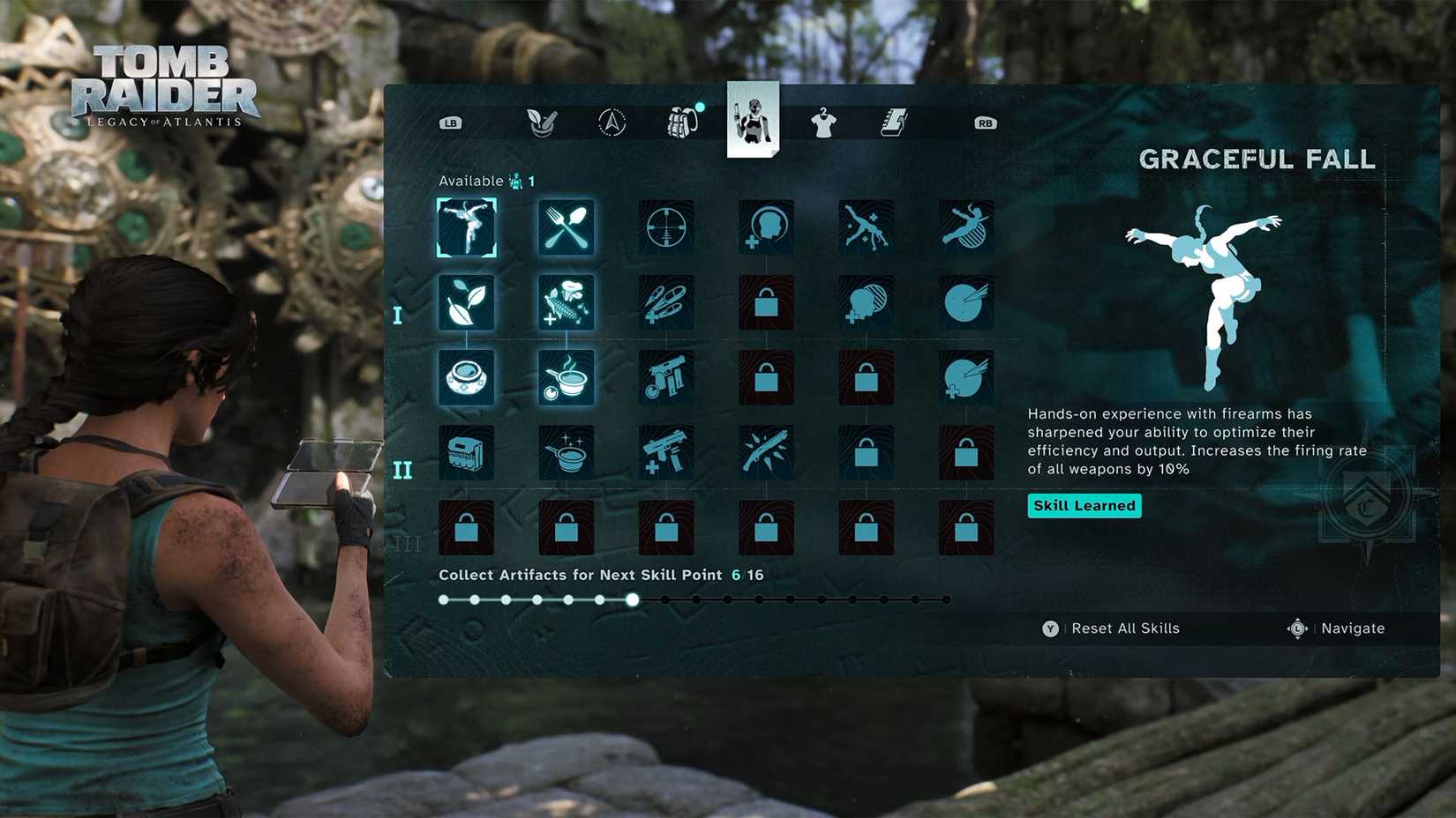 Tomb Raider Legacy of Atlantis Skills