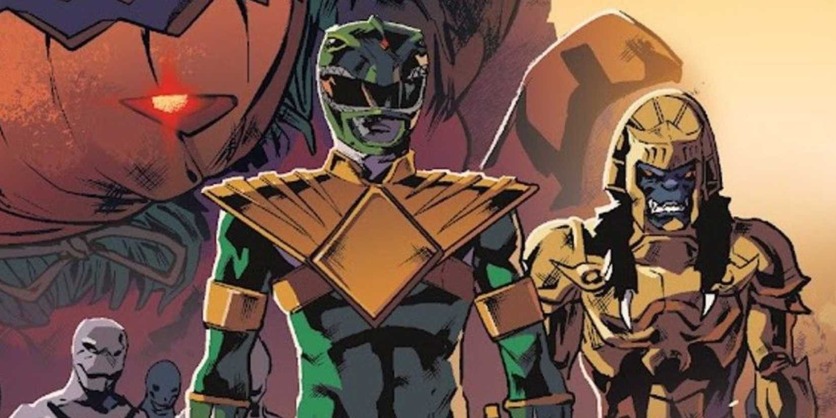 Tommy Oliver and Goldar standing side-by-side in a Power Rangers comic
