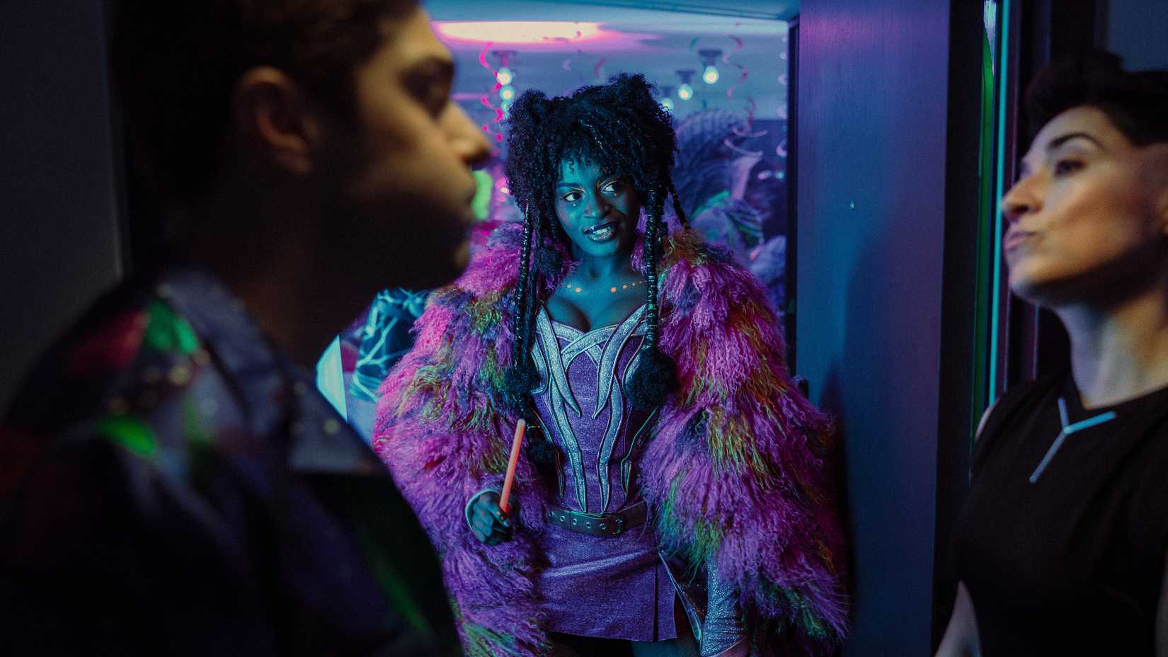 Uhura hosting a rave