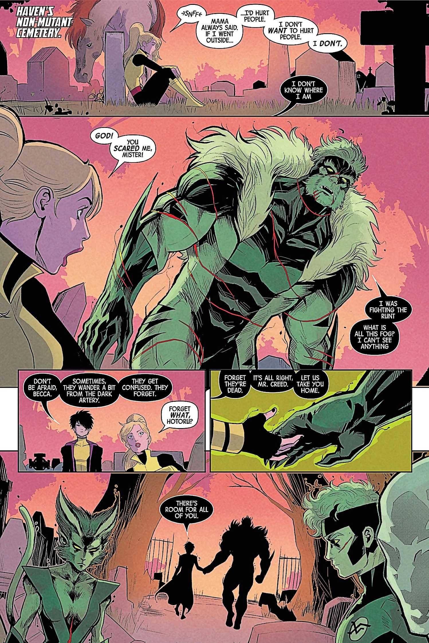 Uncanny X-Men #33 Death dream guides Sabretooth back to the afterlife