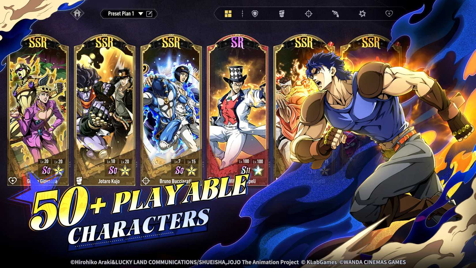 Image shows a promotional image from JoJo’s Bizarre Adventure: Golden Spirit