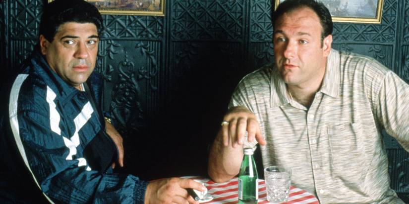 Vincent Pastore and James Gandolfini in The Sopranos