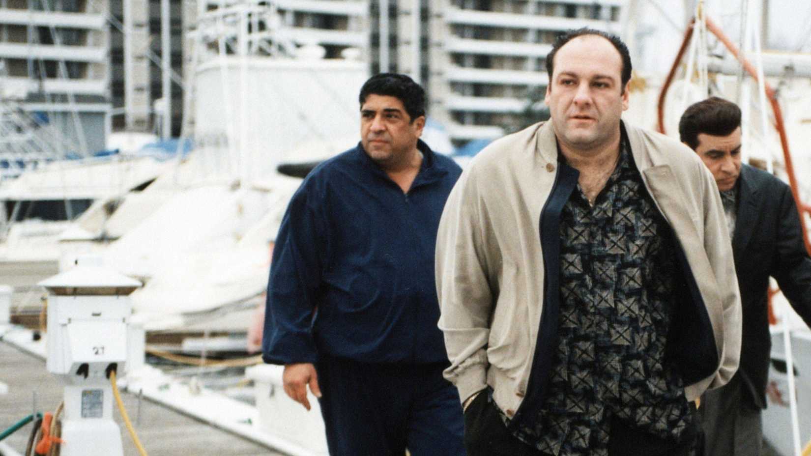 Vincent Pastore, James Gandolfini, and Steven Van Zandt in The Sopranos season 2