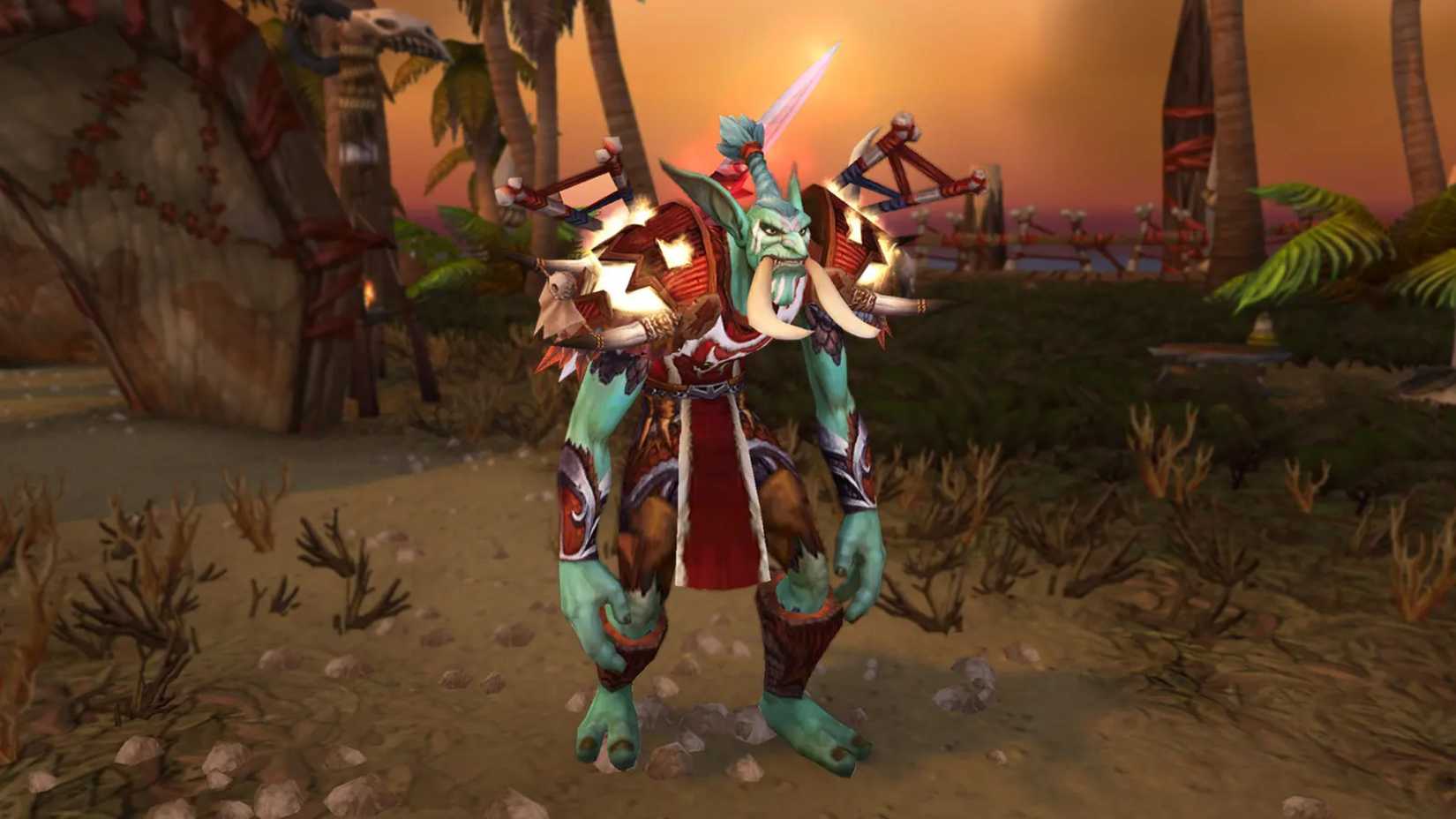 The Troll Chief Rokhan in World of Warcraft.