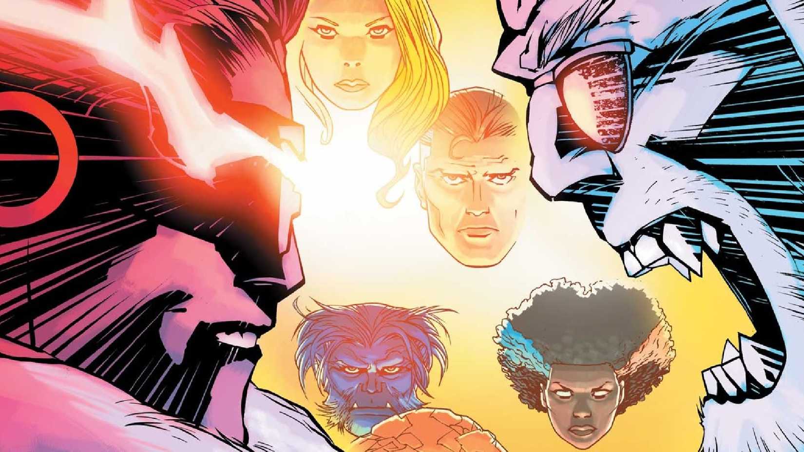 x-men's cyclops and beast battling