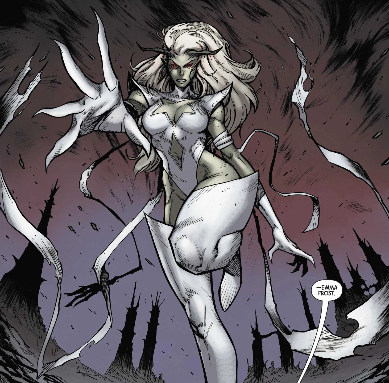 x-men's emma frost transformed into a demon