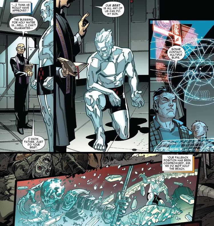 x-men's iceman is blessed as an anti-vampire weapon