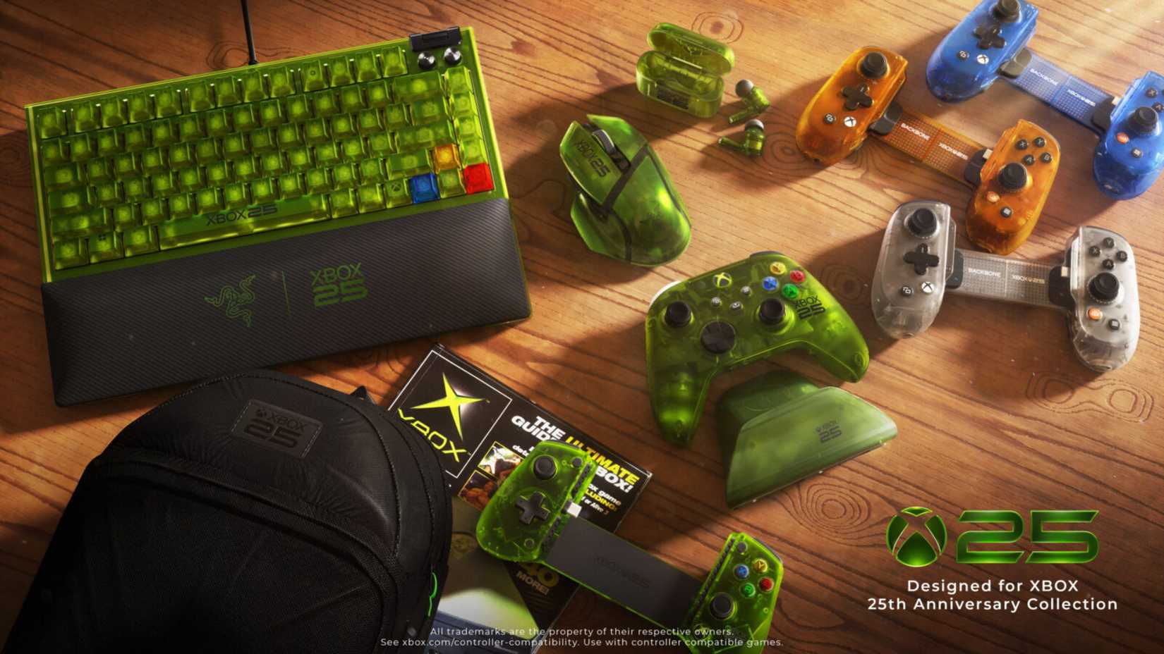 Xbox Unveils 25th Anniversary Accessories Collection Including Razer, 8BitDo, Backbone, GameSir, PowerA Gear