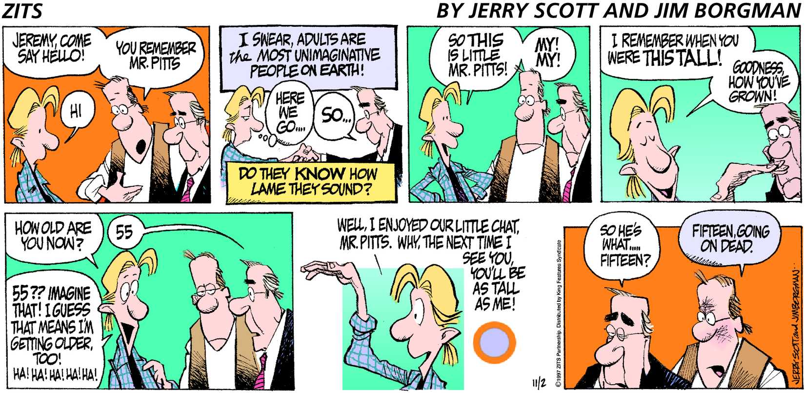 Zits Best Comic Strips You'll Be As Tall As Me