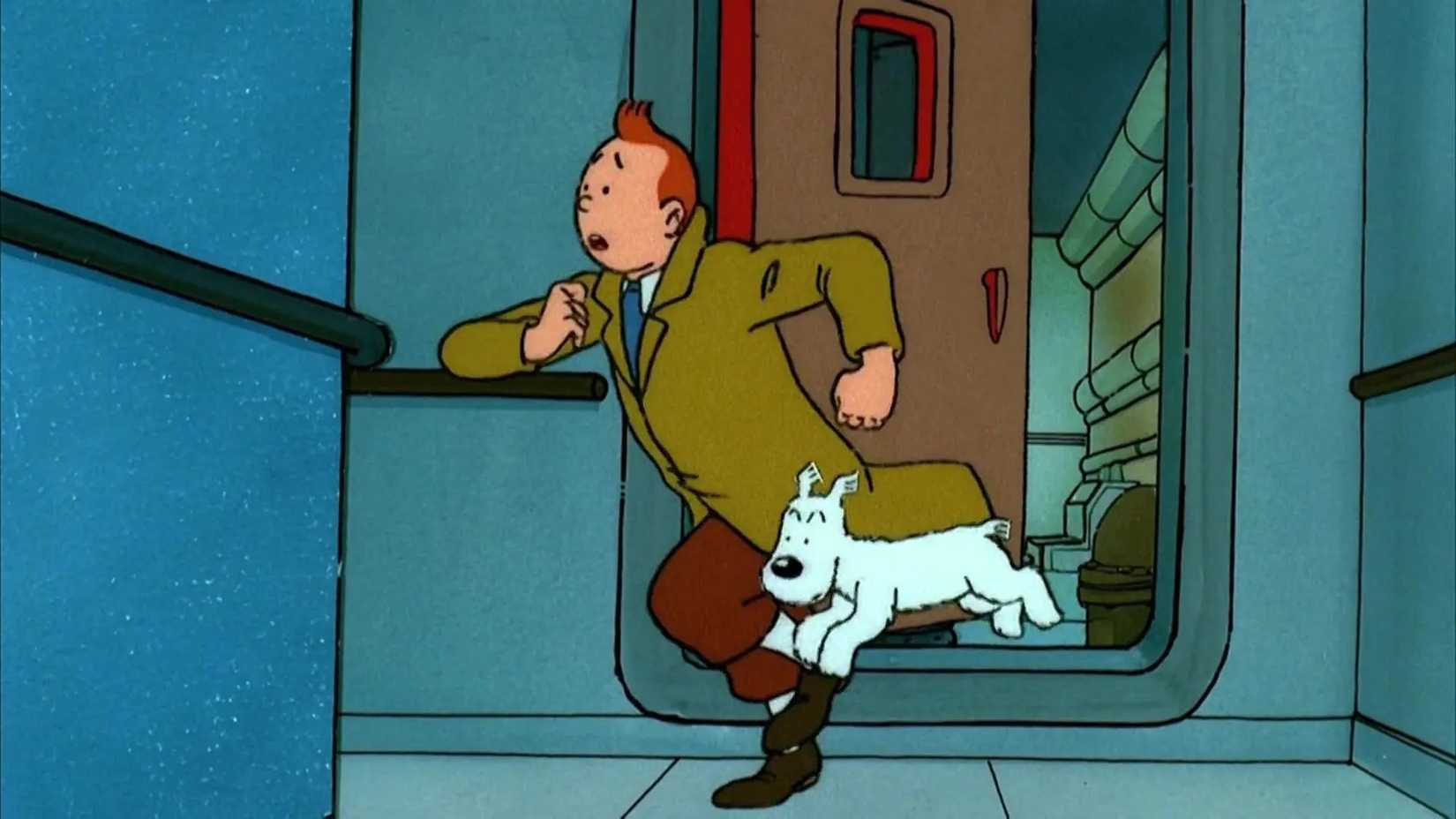 Tintin and Snowy running