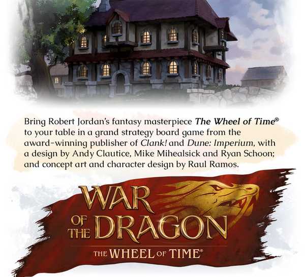 Image shows the Kickstarter campaign for War of the Dragon: The Wheel of Time