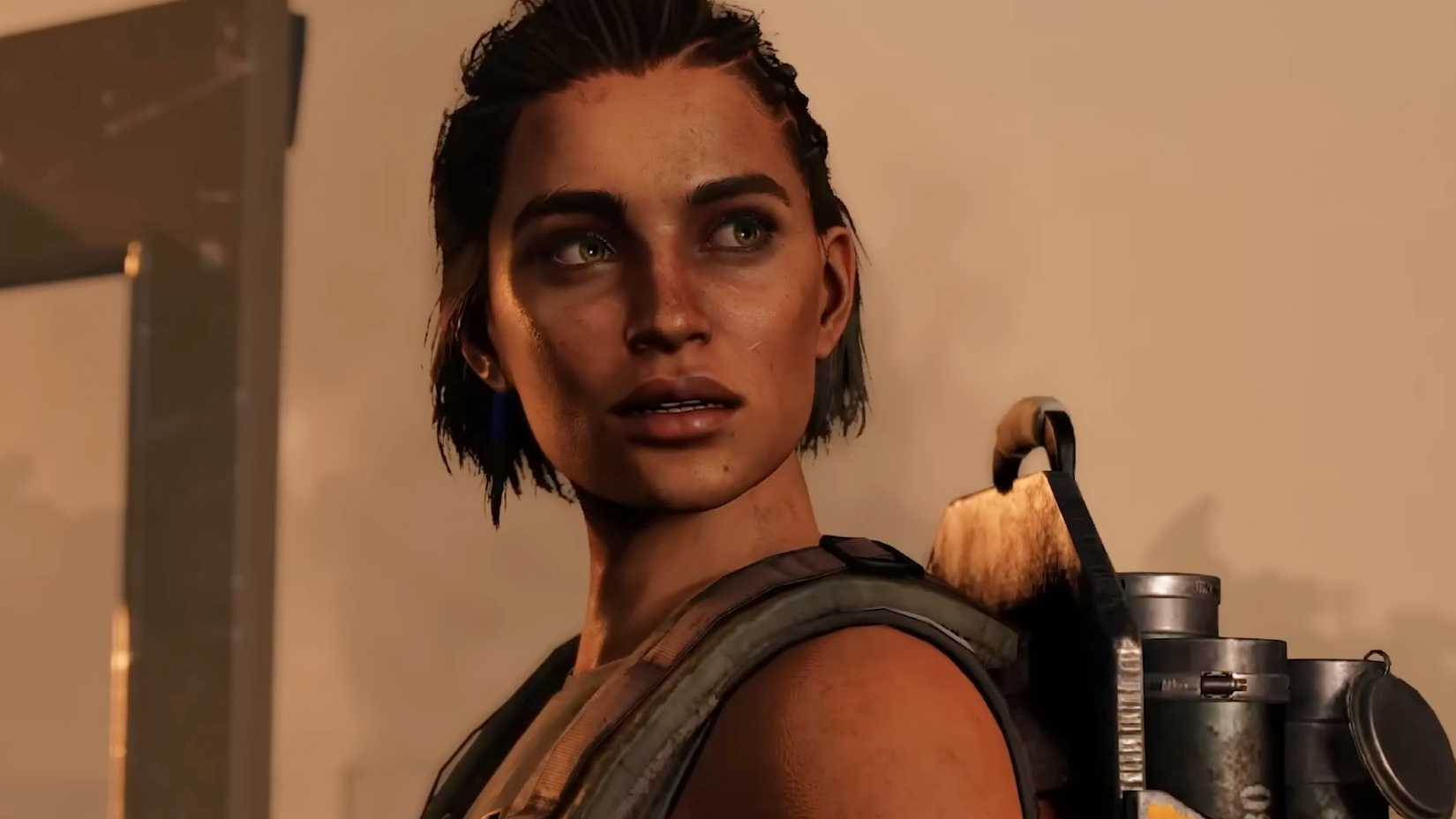 A female character looking off into the distance in Far Cry 6