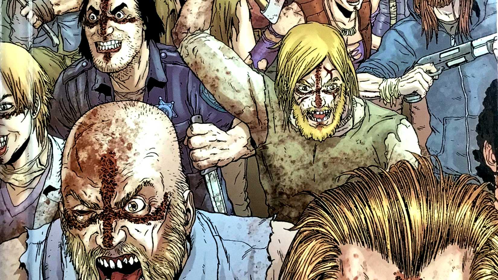A horde of zombies gathers in Crossed comic cover