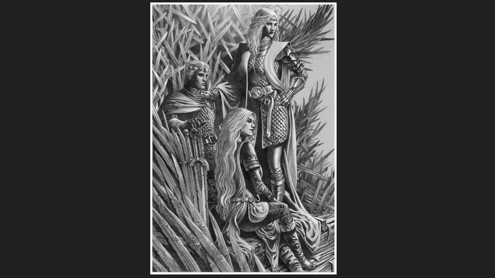Aegon with sisters from fire and blood by caballero del arbol sonriente