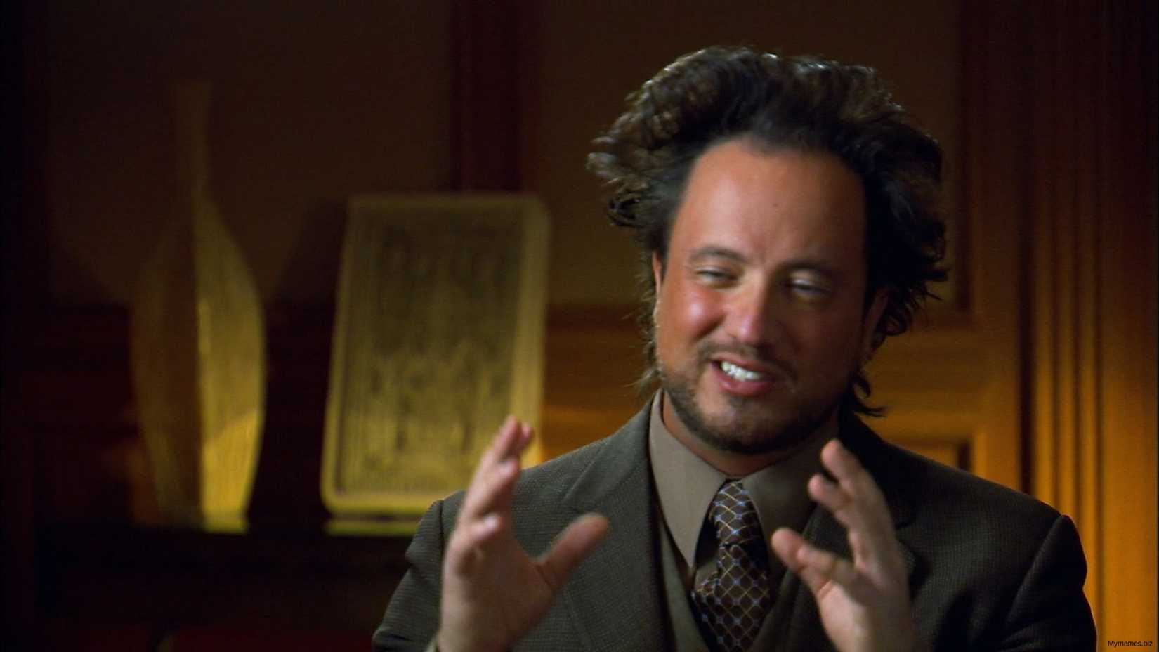 Aliens meme from Ancient Aliens