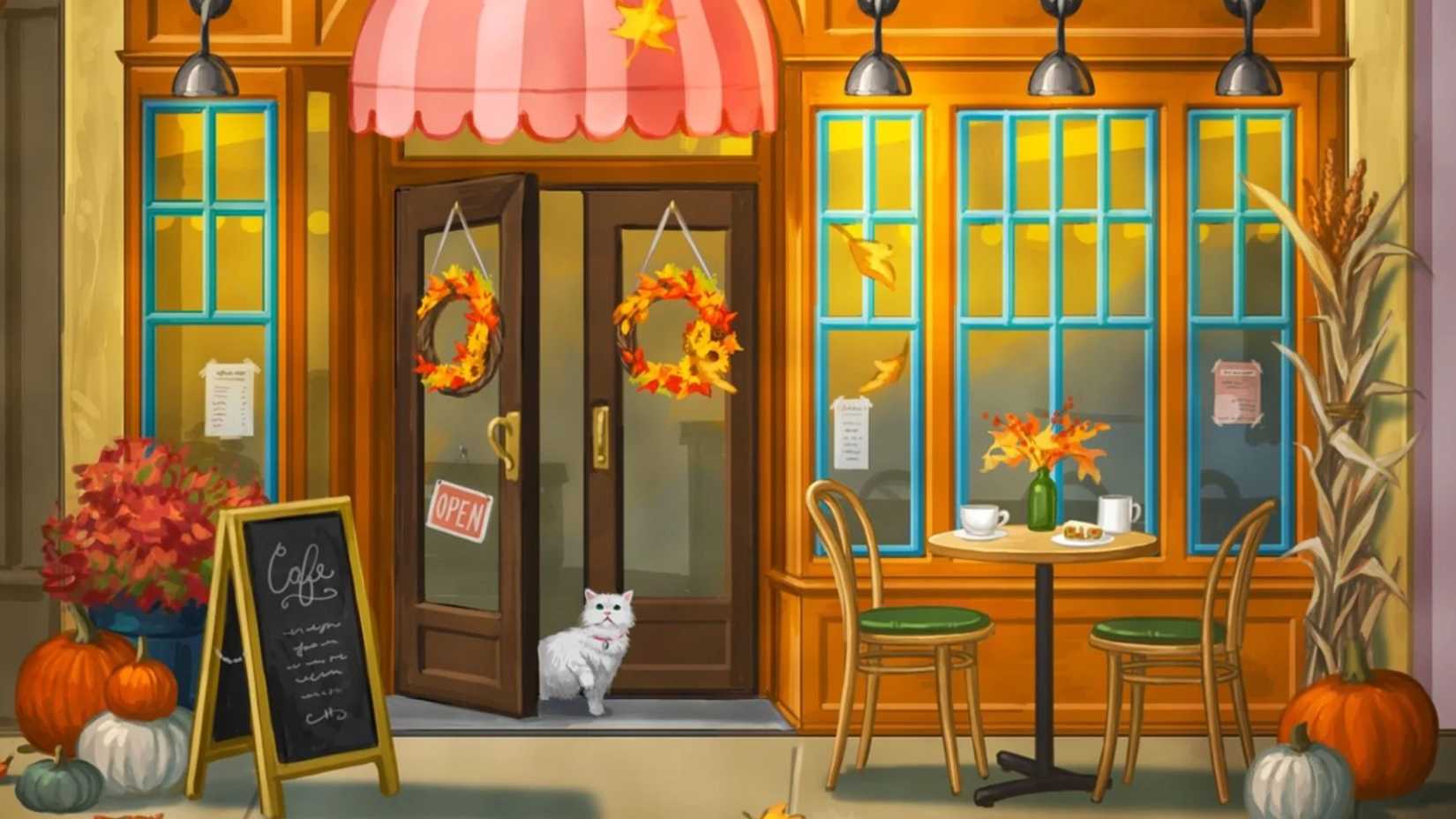 Artwork from Laurie Gilmore book Pumpkin Spice Cafe